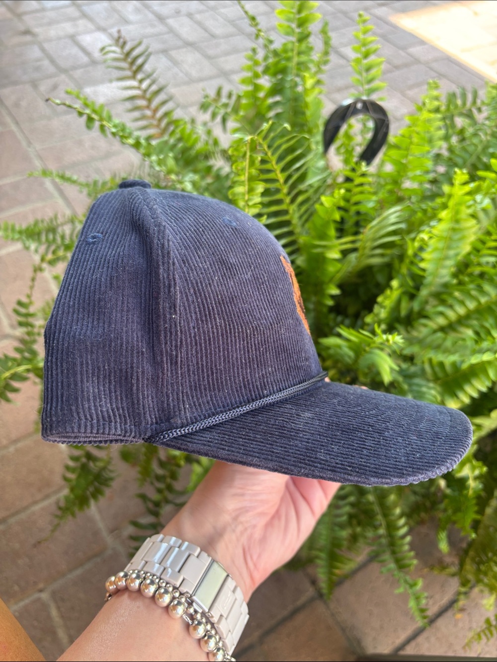 Coal Corduroy Bear Cap in Navy - Picture 4 of 5